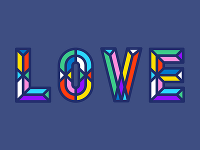 Love WIP colour lettering love type typography