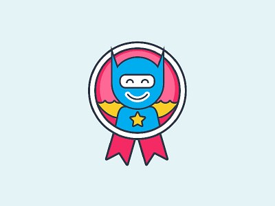 Hero Gameification Badge badge gameification hero illustration reward rosette sticker superhero