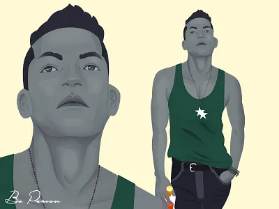 Bo Parcon fashion designer illustration portrait vector