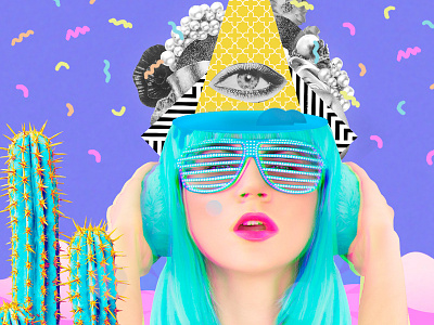 Fashion Collage art artwork collage color creative fashion flowers girl