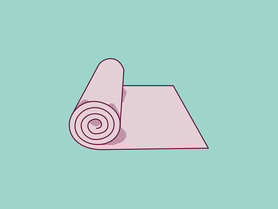 Yoga Mat branding fitness fitness icon hands icon iconography illustration line illustration logo new york nyc yoga
