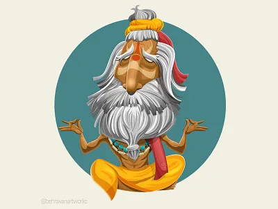 yogi illustration yogi