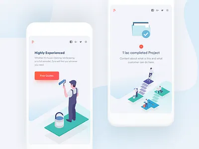 Zyra l Responsive 1.0 homepage icon icons illustrations landing page layout mobile payment process responsive web website