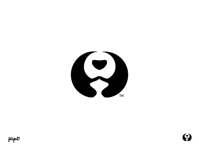 Dog' s Pride dog icon logo minimal monogram negative space pride