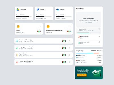 Files Manager 0 Figma UI Design app design cards clean dashboard design figma ui design file upload files files manager manager minimal moderm ui ui design upload screen web app design web design