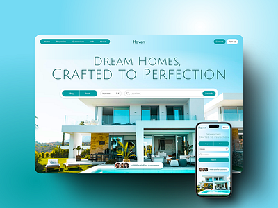 Luxury homes portal design interface ui ux web design website