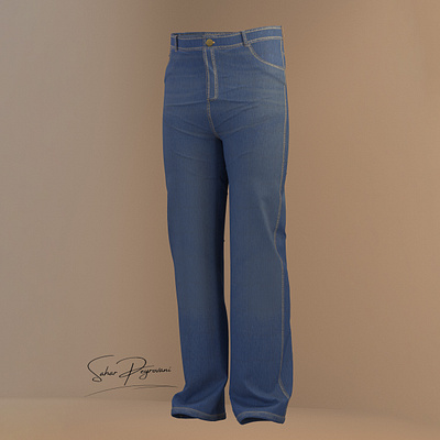 3D Design of Men’s Denim Jeans 3d ui