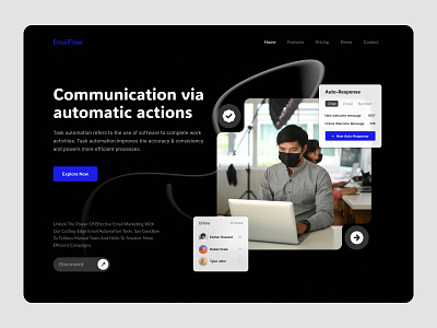 Emailflow New webpages, website ui design figma landing page mobile app ui ui design ux ui web design webpage design