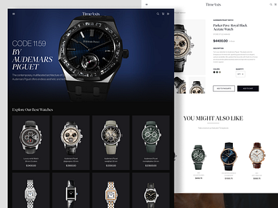 Watch E-Commerce Website UI/UX Design | TimeAxis ecommerce ui homepage online shop online shopping online watch platform product page ui ui design user experience watch watch ecommerce watch online shop watches online shop web animation website design website ui