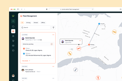 Fleet Management dashboard design fleet management illustration product design travel ui ux design