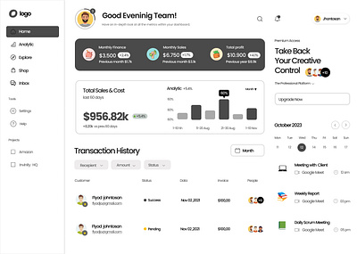 Dashboard dashboard minimalisum product design ui ux