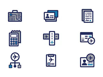 Icon Set flat icons set simple vector