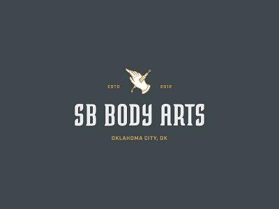 SB Body Arts brand branding custom illustration logo tattoo type typography