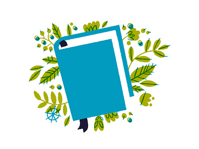 The Word bible book flowers illustration leaves