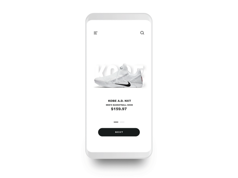 NIKE Shopping process animation concept design layout mobile nike ui ux web