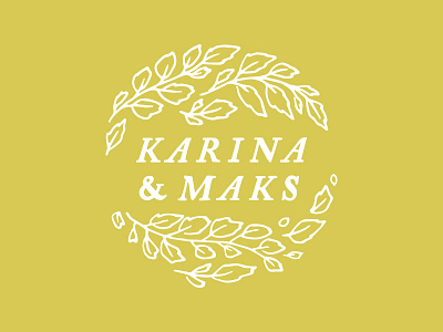 Karina & Maks branding illustration logo logo design vector