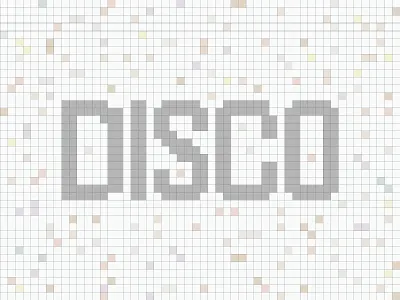 Tile branding cafe disco mosaic pastel pixel tile typography