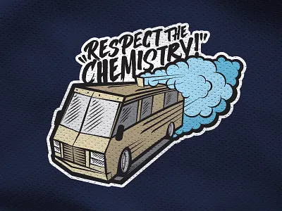 Respect the Chemistry! amc bad breaking camper chemistry hockey logo meth rv walter white