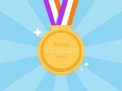 Honors Medal award gold honors medal ribbon rit rit cias sparkle