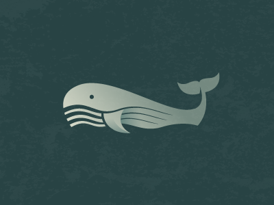 Whale logo brand fin fish flat gradient icon logo logos sea swimming whale