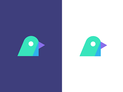 bunting / bird / logo design bird bunting iconic head logo mark painted symbol