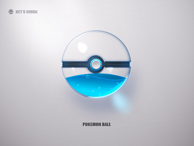 Glass-pokemonball blue glass pokemonball water