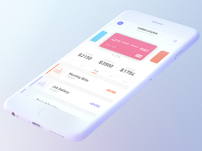 Mobile Fintech App app dashboard design experience fintech interface ios mobile product ui ux wallet