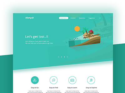 Mlampah Travel Homepage graphicdesign homepage ilustration landingpage travel ui vacation webdesign webpage website