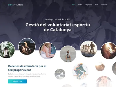 UFEC Voluntaris landing page webdesign