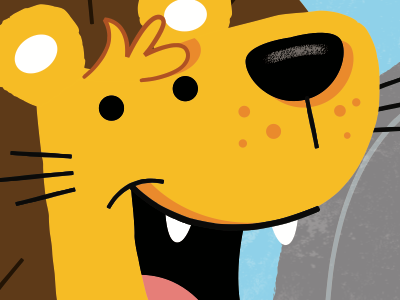 LIONS HEAD babybooks characterdesign hireme jonathanmiller jungleanimals kidsbooks kidsillustration kingofthejungle lion lions vectordrawing