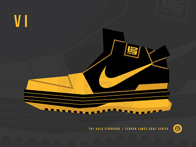 The Gold Standard | LeBron VI basketball graphic design illustration lebron james nike vector