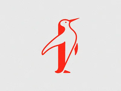 Penguin bird design identity illustration logo logotype mark penguin symbol