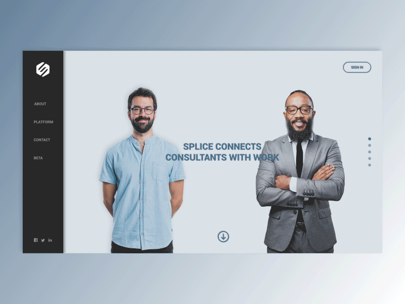 Scroll 2d design parallax scroll simple ui ux web design