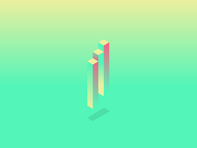 Mesometric bunny gradient illustrator isometric sam