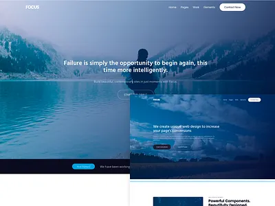 Focus Template clean design elegant focus html simple template theme web website