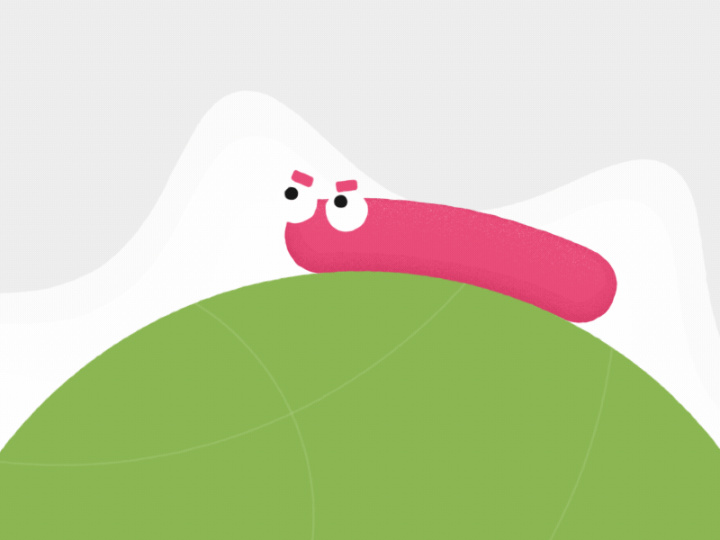 Hello Dribble! animation dribble illustration worm