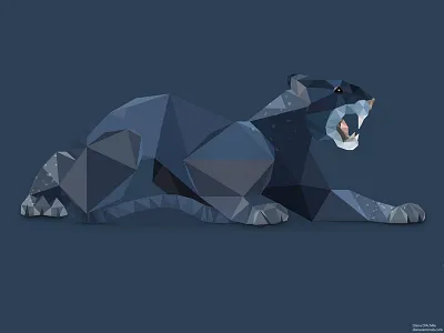 Low Poly Panther animal animals cat cats illustration logo low poly low polygon panther vector