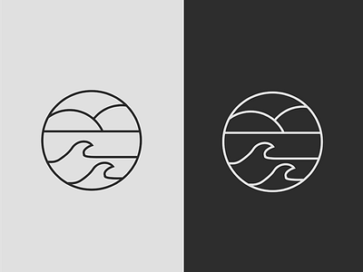 waves. beach easy illustrator minimal minimalism minimalist minimalistic pure simple summer sun waves