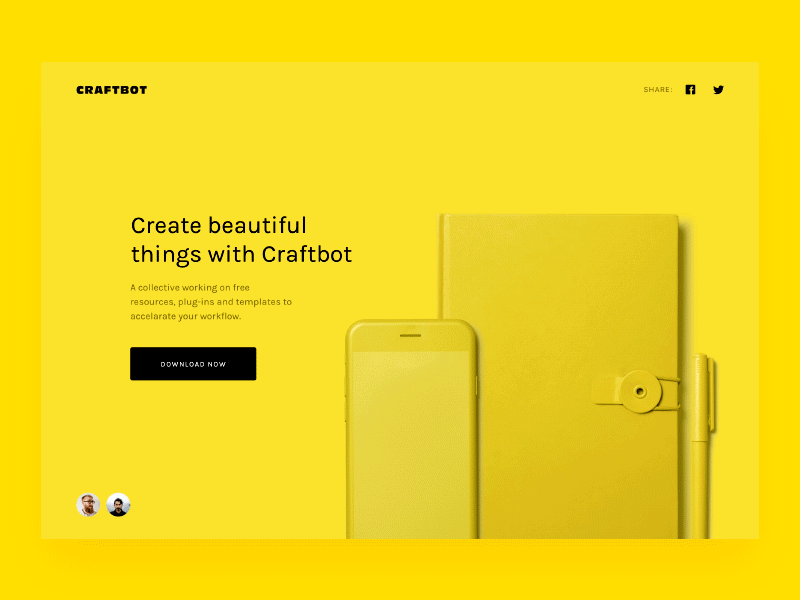 Meet Craftbot! design framer freebie landing landingpage resources ui ux web website wordpress