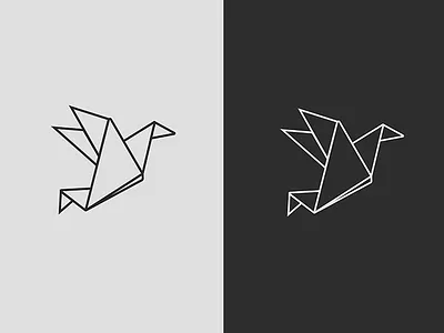 origami. adobe illustrator bird clean clear easy graphic logo minimal minimalism minimalistic origami pure