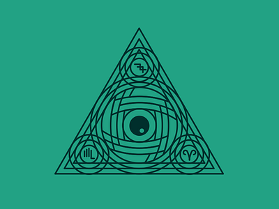 SirSmithsonian Tryangle branding design eye identity line art logo triangle