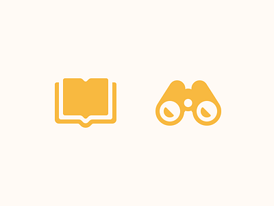 Icons binoculars book creative dan fleming design icons