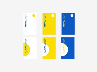 Tamago Exploration blue circle egg exploration identity logo tamago yellow