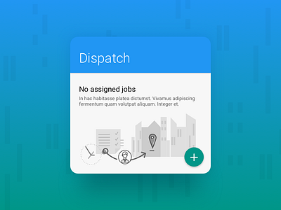 Jobbies dispatch gradients illustration jobs material design notification onboarding process reporting setup ui ux