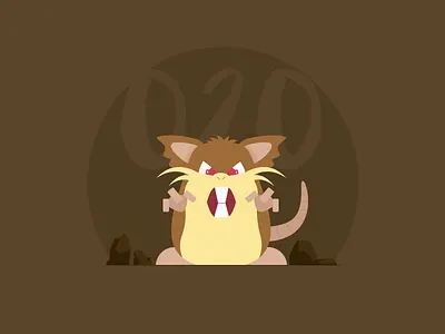 020 Raticate 100days illustration pokemon sketch vector