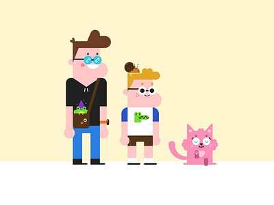 Those Kids cat characters frog kids kitty snail tony wizard wizog youngsters