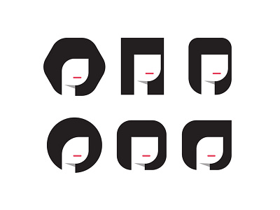 Dribbble Girls Hairstyles awesome brand design girl hairstyle icons identity logo logos women