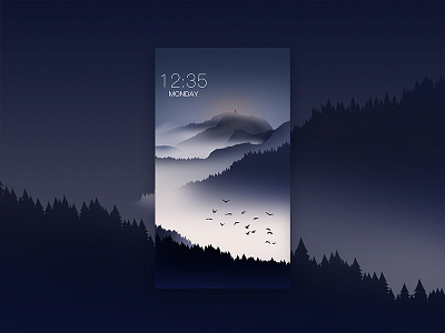 landscape of dusk landscape