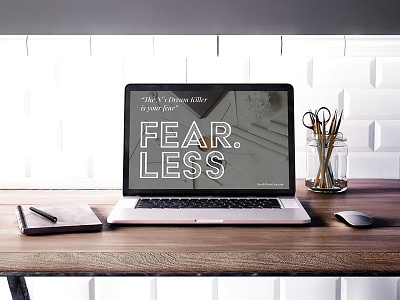 Fear.less interface motivational ui wallpaper