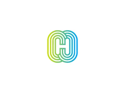 H Monogram branding connect h identity logo monogram tech vibe waves